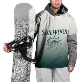 Накидка на куртку 3D с принтом Soilwork metal band logo в Санкт-Петербурге, 100% полиэстер |  | 