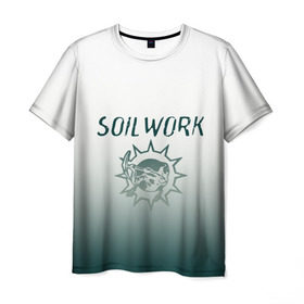 Мужская футболка 3D с принтом Soilwork metal band logo в Санкт-Петербурге, 100% полиэфир | прямой крой, круглый вырез горловины, длина до линии бедер | Тематика изображения на принте: 