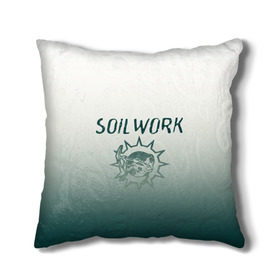 Подушка 3D с принтом Soilwork metal band logo в Санкт-Петербурге, наволочка – 100% полиэстер, наполнитель – холлофайбер (легкий наполнитель, не вызывает аллергию). | состоит из подушки и наволочки. Наволочка на молнии, легко снимается для стирки | Тематика изображения на принте: 