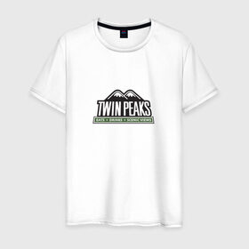 Мужская футболка хлопок с принтом Twin Peaks Горы в Санкт-Петербурге, 100% хлопок | прямой крой, круглый вырез горловины, длина до линии бедер, слегка спущенное плечо. | 