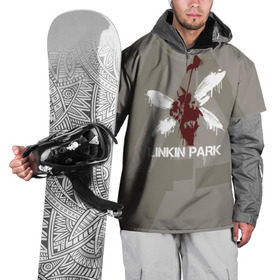 Накидка на куртку 3D с принтом Linkin Park - Hybrid logos в Санкт-Петербурге, 100% полиэстер |  | Тематика изображения на принте: 0x000000123 | chester | hybrid | linkin park | линкин парк