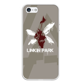 Чехол для iPhone 5/5S матовый с принтом Linkin Park - Hybrid logos в Санкт-Петербурге, Силикон | Область печати: задняя сторона чехла, без боковых панелей | 0x000000123 | chester | hybrid | linkin park | линкин парк