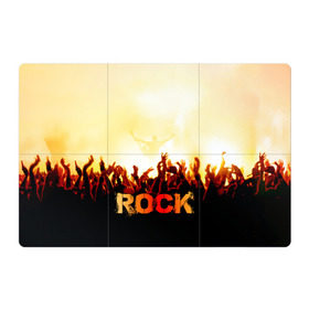 Магнитный плакат 3Х2 с принтом Rock концерт в Санкт-Петербурге, Полимерный материал с магнитным слоем | 6 деталей размером 9*9 см | rock | в толпу | гитара | группа | дым | жанр | концерт | металл | музыка | надпись | панк | певец | песня | прыжок | рок | рок н рол | руки | стиль | хард | хой | я люблю рок