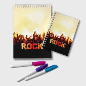Блокнот с принтом Rock концерт в Санкт-Петербурге, 100% бумага | 48 листов, плотность листов — 60 г/м2, плотность картонной обложки — 250 г/м2. Листы скреплены удобной пружинной спиралью. Цвет линий — светло-серый
 | Тематика изображения на принте: rock | в толпу | гитара | группа | дым | жанр | концерт | металл | музыка | надпись | панк | певец | песня | прыжок | рок | рок н рол | руки | стиль | хард | хой | я люблю рок