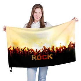 Флаг 3D с принтом Rock концерт в Санкт-Петербурге, 100% полиэстер | плотность ткани — 95 г/м2, размер — 67 х 109 см. Принт наносится с одной стороны | rock | в толпу | гитара | группа | дым | жанр | концерт | металл | музыка | надпись | панк | певец | песня | прыжок | рок | рок н рол | руки | стиль | хард | хой | я люблю рок