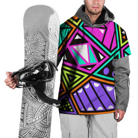 Накидка на куртку 3D с принтом Geometry в Санкт-Петербурге, 100% полиэстер |  | геометрия | подарок | прикол | принт | яркий