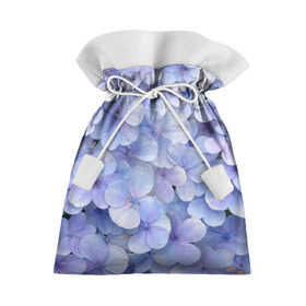 Подарочный 3D мешок с принтом Гортензия голубая в Санкт-Петербурге, 100% полиэстер | Размер: 29*39 см | hydrangea | лето | нежность | незабудка | цветы
