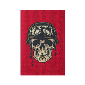 Обложка для паспорта матовая кожа с принтом Свитер байкера в Санкт-Петербурге, натуральная матовая кожа | размер 19,3 х 13,7 см; прозрачные пластиковые крепления | бабушка | байк | вязка | пряжа | скелет | скилет | череп