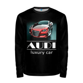 Мужской лонгслив 3D с принтом AUDI luxury car в Санкт-Петербурге, 100% полиэстер | длинные рукава, круглый вырез горловины, полуприлегающий силуэт | ауди | машина