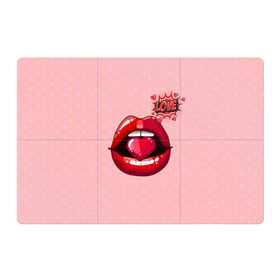 Магнитный плакат 3Х2 с принтом Lips в Санкт-Петербурге, Полимерный материал с магнитным слоем | 6 деталей размером 9*9 см | Тематика изображения на принте: 3d | love | pop art | арт | губы | девушкам | любовь | поп арт | поцелуй | розовый | сердечки