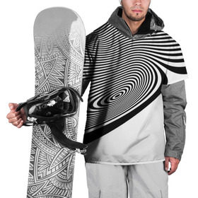 Накидка на куртку 3D с принтом Black&White illusion в Санкт-Петербурге, 100% полиэстер |  | Тематика изображения на принте: 3d | абстракции | иллюзия | линии | полосы | черно белые