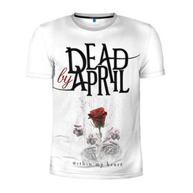 Мужская футболка 3D спортивная с принтом Dead by April в Санкт-Петербурге, 100% полиэстер с улучшенными характеристиками | приталенный силуэт, круглая горловина, широкие плечи, сужается к линии бедра | dba | dead by april | дэд бай эйприл