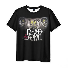 Мужская футболка 3D с принтом Dead by April в Санкт-Петербурге, 100% полиэфир | прямой крой, круглый вырез горловины, длина до линии бедер | 
