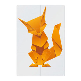 Магнитный плакат 2Х3 с принтом Origami в Санкт-Петербурге, Полимерный материал с магнитным слоем | 6 деталей размером 9*9 см | Тематика изображения на принте: арт | животное | лиса | оригами
