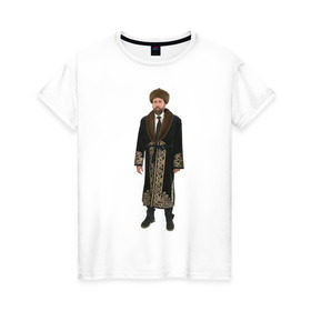 Женская футболка хлопок с принтом Кейдж 1 в Санкт-Петербурге, 100% хлопок | прямой крой, круглый вырез горловины, длина до линии бедер, слегка спущенное плечо | актер | кейдж в казахстане | мем | николас кейдж