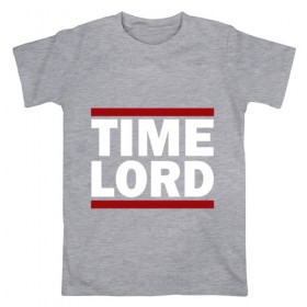 Мужская футболка хлопок с принтом Time Lord в Санкт-Петербурге, 100% хлопок | прямой крой, круглый вырез горловины, длина до линии бедер, слегка спущенное плечо. | 