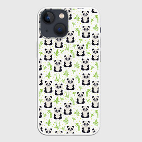 Чехол для iPhone 13 mini с принтом Панда в Санкт-Петербурге,  |  | медведь | мишка | тростник