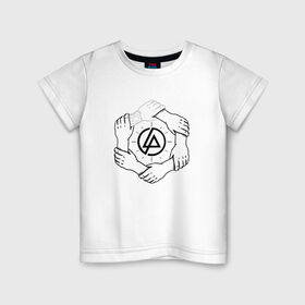 Детская футболка хлопок с принтом Linkin Park в Санкт-Петербурге, 100% хлопок | круглый вырез горловины, полуприлегающий силуэт, длина до линии бедер | 0x000000123 | chester | linkin park | линкин парк
