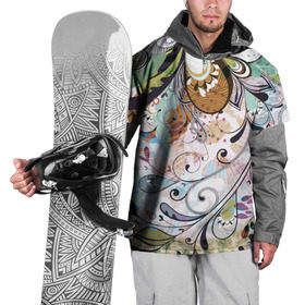 Накидка на куртку 3D с принтом Хохлома в Санкт-Петербурге, 100% полиэстер |  | орнамент | роспись