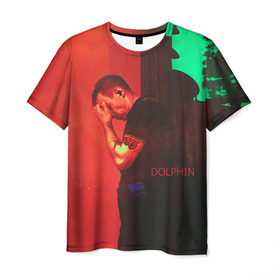 Мужская футболка 3D с принтом Dolphin в Санкт-Петербурге, 100% полиэфир | прямой крой, круглый вырез горловины, длина до линии бедер | дельфин