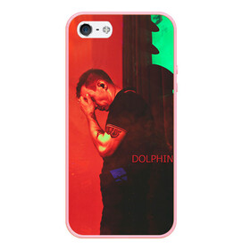 Чехол для iPhone 5/5S матовый с принтом Dolphin в Санкт-Петербурге, Силикон | Область печати: задняя сторона чехла, без боковых панелей | дельфин