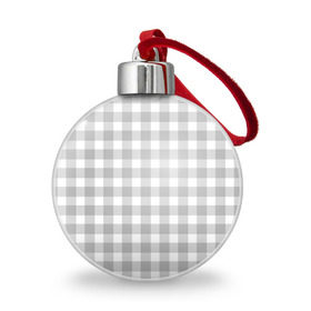 Ёлочный шар с принтом Grey squares в Санкт-Петербурге, Пластик | Диаметр: 77 мм | белый | клеточка | серый | текстура