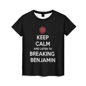 Женская футболка 3D с принтом BREAKING BENJAMIN в Санкт-Петербурге, 100% полиэфир ( синтетическое хлопкоподобное полотно) | прямой крой, круглый вырез горловины, длина до линии бедер | 