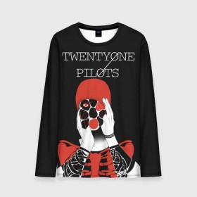 Мужской лонгслив 3D с принтом Twenty one pilots в Санкт-Петербурге, 100% полиэстер | длинные рукава, круглый вырез горловины, полуприлегающий силуэт | rock | t.o.p. | top | twenty one pilots | рок