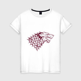 Женская футболка хлопок с принтом Game of Thrones в Санкт-Петербурге, 100% хлопок | прямой крой, круглый вырез горловины, длина до линии бедер, слегка спущенное плечо | 