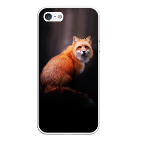 Чехол для iPhone 5/5S матовый с принтом Лис в Санкт-Петербурге, Силикон | Область печати: задняя сторона чехла, без боковых панелей | forest | fox | лес | лис | лиса | лисица | лисичка