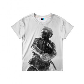 Детская футболка 3D с принтом Battlefield 4 в Санкт-Петербурге, 100% гипоаллергенный полиэфир | прямой крой, круглый вырез горловины, длина до линии бедер, чуть спущенное плечо, ткань немного тянется | Тематика изображения на принте: battlefield | game | soldiers | weapons | воин | игра | игрок | оружие | солдат