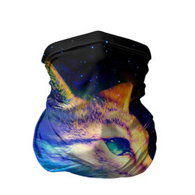 Бандана-труба 3D с принтом Звездный кот в Санкт-Петербурге, 100% полиэстер, ткань с особыми свойствами — Activecool | плотность 150‒180 г/м2; хорошо тянется, но сохраняет форму | звезды | кот | мордочка | темный
