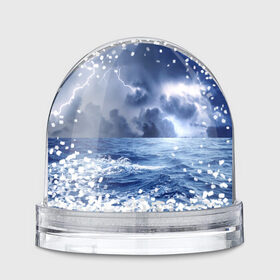 Водяной шар с принтом Шторм в Санкт-Петербурге, Пластик | Изображение внутри шара печатается на глянцевой фотобумаге с двух сторон | брызги | буря | вода | волны | гроза | капли | красивое | молния | море | непогода | океан | природа | синее | стихия | тучи