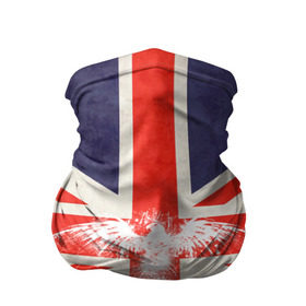Бандана-труба 3D с принтом Флаг Англии с белым орлом в Санкт-Петербурге, 100% полиэстер, ткань с особыми свойствами — Activecool | плотность 150‒180 г/м2; хорошо тянется, но сохраняет форму | london | англия | белый | брызги | великобритания | империя | клякса | крылья | лондон | необычный | объеденное королевство | орел | птица | символ | сокол | туманный альбион | флаг