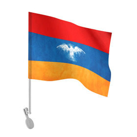 Флаг для автомобиля с принтом Флаг Армении с белым орлом в Санкт-Петербурге, 100% полиэстер | Размер: 30*21 см | айастан | армения | белый | босеан | брызги | ереван | знамя | империя | клякса | крылья | кумач | необычный | орел | пойс | птица | символ | сокол | стяг | флаг | хайастан | штандарт