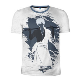 Мужская футболка 3D спортивная с принтом Gintama в Санкт-Петербурге, 100% полиэстер с улучшенными характеристиками | приталенный силуэт, круглая горловина, широкие плечи, сужается к линии бедра | gintama | gintoki | sakata | гинтама | гинтоки | саката