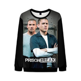 Мужской свитшот 3D с принтом Prison break 4 в Санкт-Петербурге, 100% полиэстер с мягким внутренним слоем | круглый вырез горловины, мягкая резинка на манжетах и поясе, свободная посадка по фигуре | prison break | побег | сериал