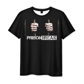Мужская футболка 3D с принтом Prison break 9 в Санкт-Петербурге, 100% полиэфир | прямой крой, круглый вырез горловины, длина до линии бедер | 