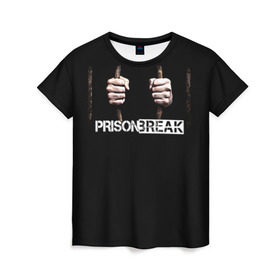 Женская футболка 3D с принтом Prison break 9 в Санкт-Петербурге, 100% полиэфир ( синтетическое хлопкоподобное полотно) | прямой крой, круглый вырез горловины, длина до линии бедер | 