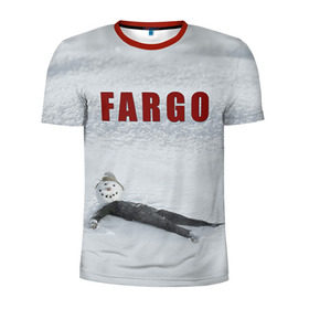Мужская футболка 3D спортивная с принтом Fargo в Санкт-Петербурге, 100% полиэстер с улучшенными характеристиками | приталенный силуэт, круглая горловина, широкие плечи, сужается к линии бедра | фарго