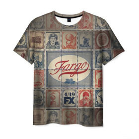 Мужская футболка 3D с принтом Fargo в Санкт-Петербурге, 100% полиэфир | прямой крой, круглый вырез горловины, длина до линии бедер | Тематика изображения на принте: фарго