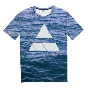 Мужская футболка 3D с принтом Ocean в Санкт-Петербурге, 100% полиэфир | прямой крой, круглый вырез горловины, длина до линии бедер | 30 seconds to mars | 30 секунд до марса | jared leto | джаред лето