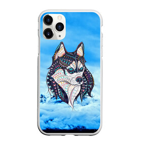 Чехол для iPhone 11 Pro матовый с принтом Siberian Husky в Санкт-Петербурге, Силикон |  | at | bowwow | dog | hound | pooch | арт | гончая | гончая собака | горы | деревья | лес | снег | собака | хаски | холод