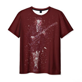 Мужская футболка 3D с принтом Red в Санкт-Петербурге, 100% полиэфир | прямой крой, круглый вырез горловины, длина до линии бедер | ac dc | angus | young | ангус | эйси диси | янг