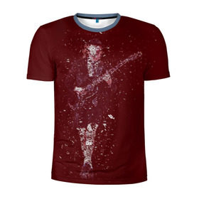 Мужская футболка 3D спортивная с принтом Red в Санкт-Петербурге, 100% полиэстер с улучшенными характеристиками | приталенный силуэт, круглая горловина, широкие плечи, сужается к линии бедра | Тематика изображения на принте: ac dc | angus | young | ангус | эйси диси | янг
