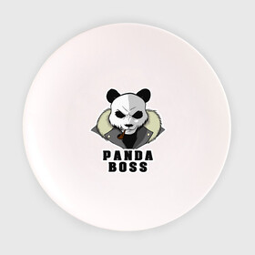 Тарелка 3D с принтом Panda Boss в Санкт-Петербурге, фарфор | диаметр - 210 мм
диаметр для нанесения принта - 120 мм | Тематика изображения на принте: банда | большой | босс | важный | главарь | главный | директор | крутой | круче всех | лидер | мех | панда | россия | русский | самый | супер | трубка | шуба