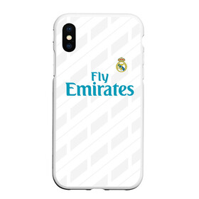 Чехол для iPhone XS Max матовый с принтом Real Madrid в Санкт-Петербурге, Силикон | Область печати: задняя сторона чехла, без боковых панелей | real madrid | королевский клуб | реал мадрид | форма