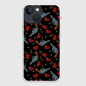 Чехол для iPhone 13 mini с принтом Револьверы и Розы в Санкт-Петербурге,  |  | bullet for my valentine | gun  roses | gun and rose | паттерн