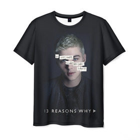 Мужская футболка 3D с принтом 13 reason why в Санкт-Петербурге, 100% полиэфир | прямой крой, круглый вырез горловины, длина до линии бедер | 13 reason why | 13 причин почему | сериал