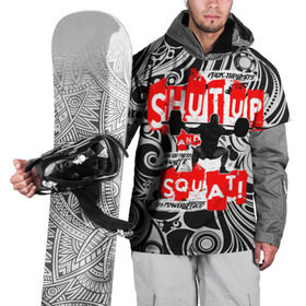 Накидка на куртку 3D с принтом Powerlifting shut up and squat в Санкт-Петербурге, 100% полиэстер |  | powerlifting | shut up and squat | пауэрлифтинг
